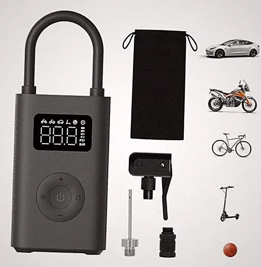 Portable Electric Air Compressor, 150 PSI Tire Inflator for Car, Scooter